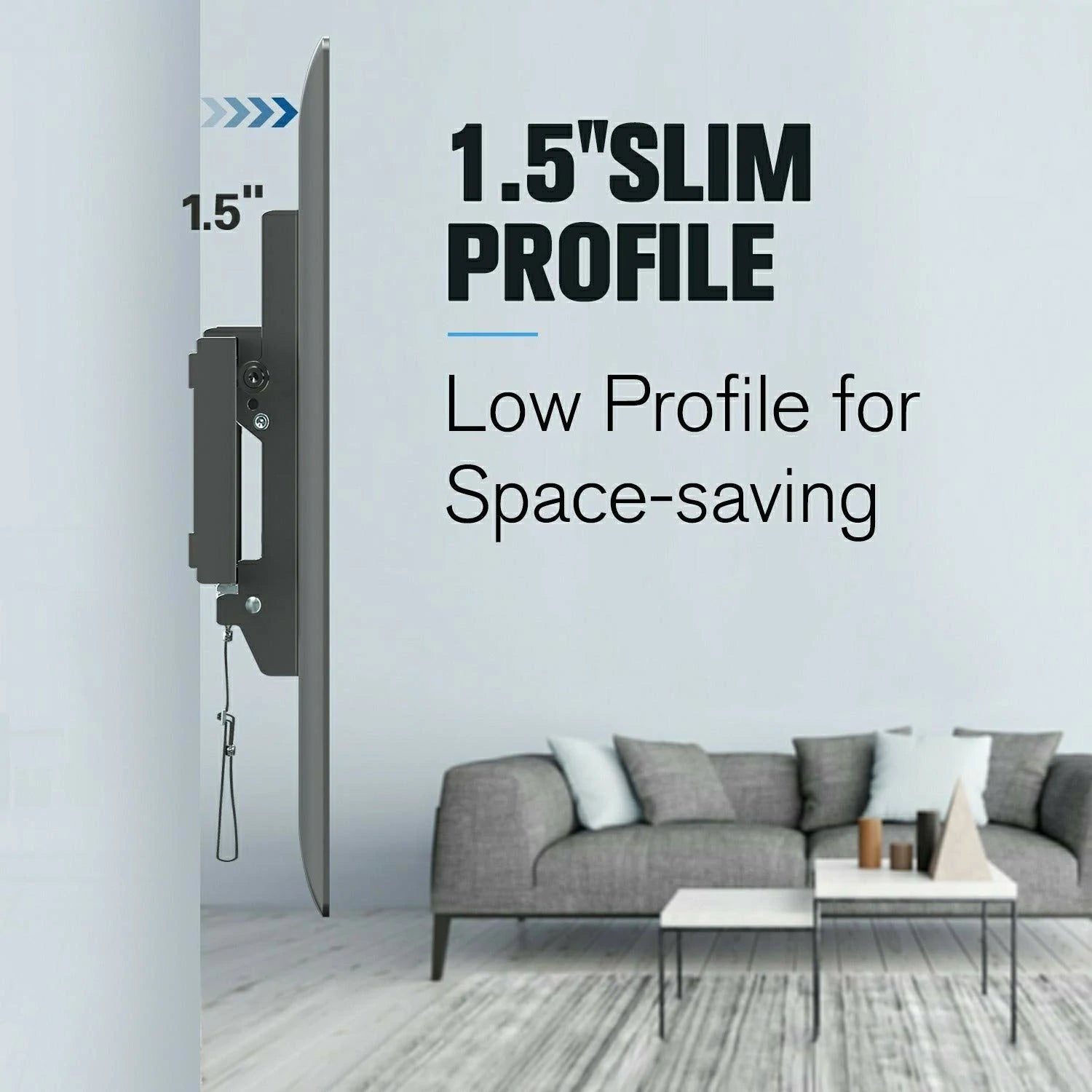 Fitmetal Tilting TV Wall Mount for 37-70" TV,Low Profile TV Mount,Hold up to 132 lbs,Max VESA 600 x 400,Fits 16'/18"/24" Studs