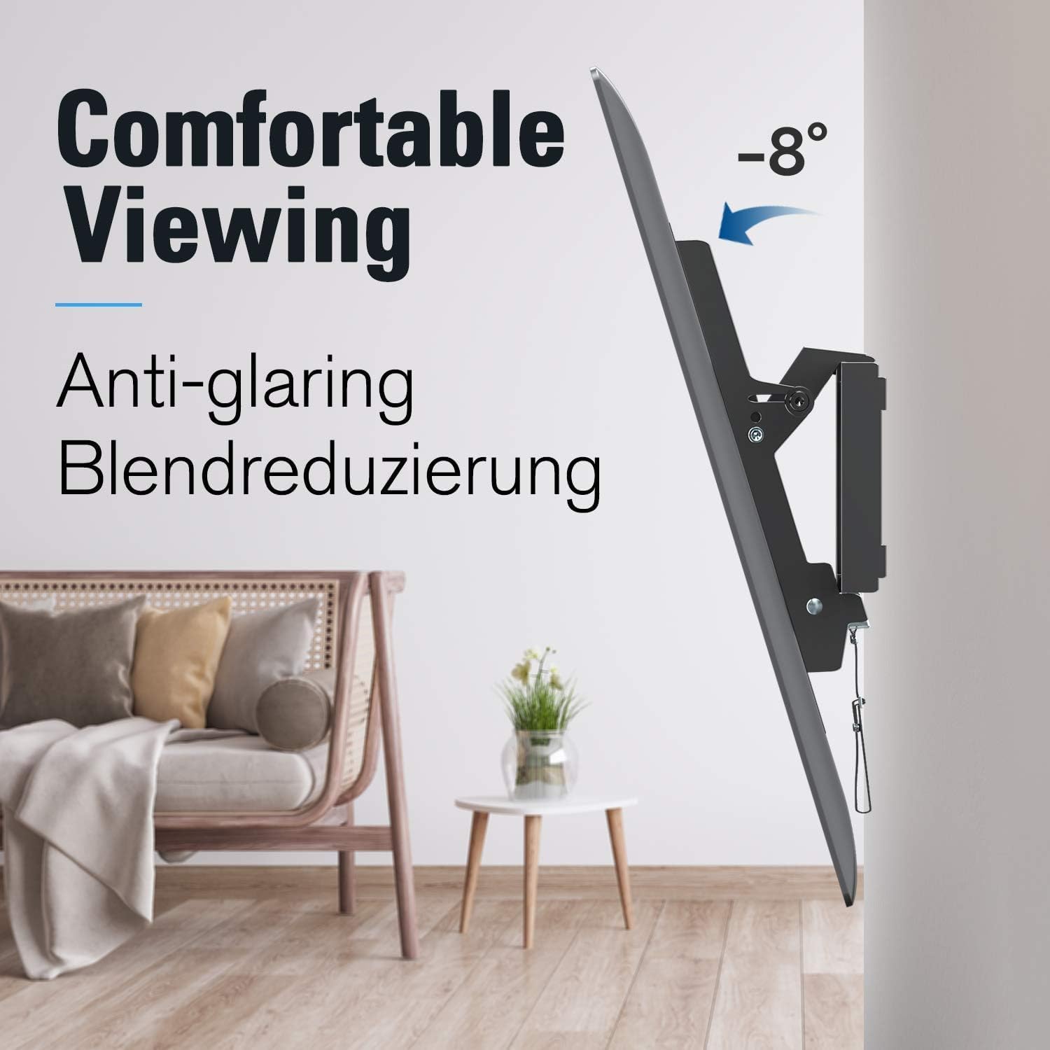 Mounting Dream Tilt TV Wall Bracket for 26-60" TV Max VESA 400x400mm 40kg MD2268-MK-02