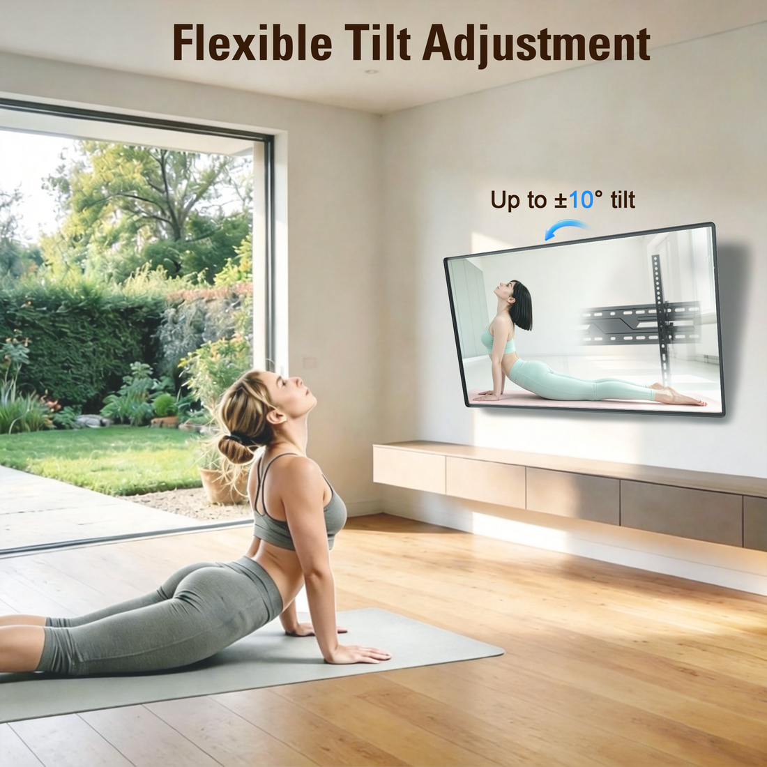 Fitmetal F27206 Tilting TV Wall Mount for 50-86 inch TVs, Low Profile Wall Mount Bracket with Quick Lock & Release, Holds up to 132 lbs,Max VESA 600x400mm,Fit 12"/16"/24" Wood Stud