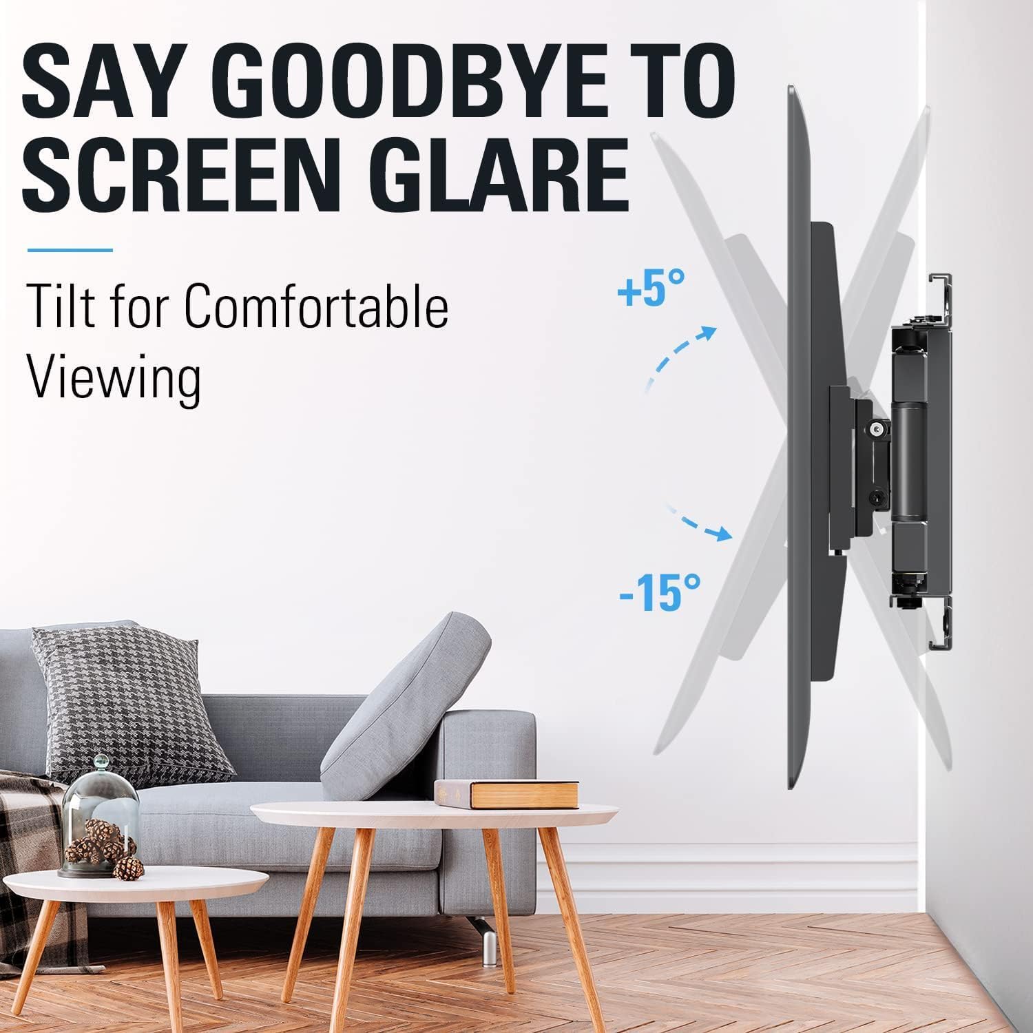 Mounting Dream TV Mount Full Motion TV Wall Mounts for 32-65 Inch Flat Screen TV, Wall Mount TV Bracket with Dual Arms, Max VESA 400x400mm and 99 LBS, Fits 16", 18", 24" Studs MD2380-24K-04 TV Mounts