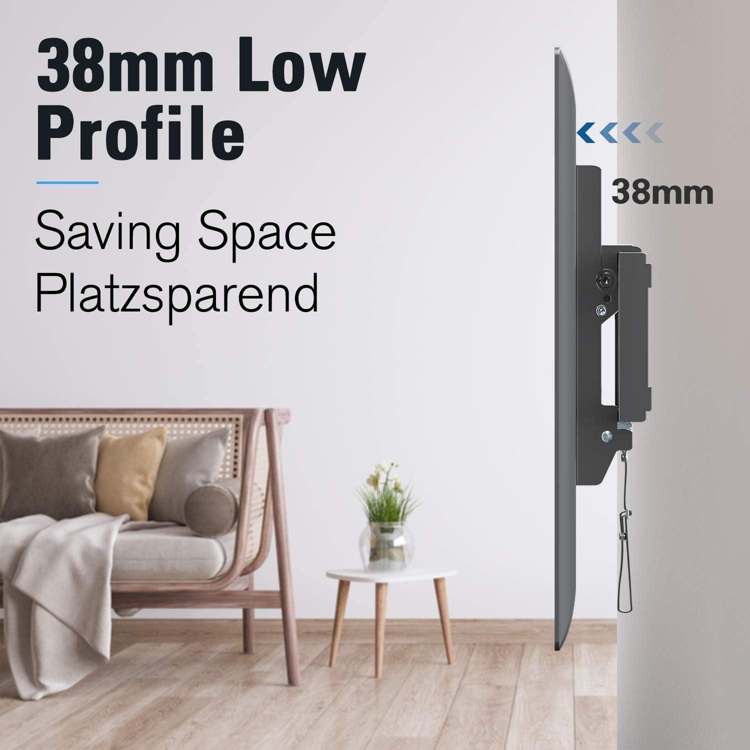 Mounting Dream Tilt TV Wall Bracket for 26-60" TV Max VESA 400x400mm 40kg MD2268-MK-02