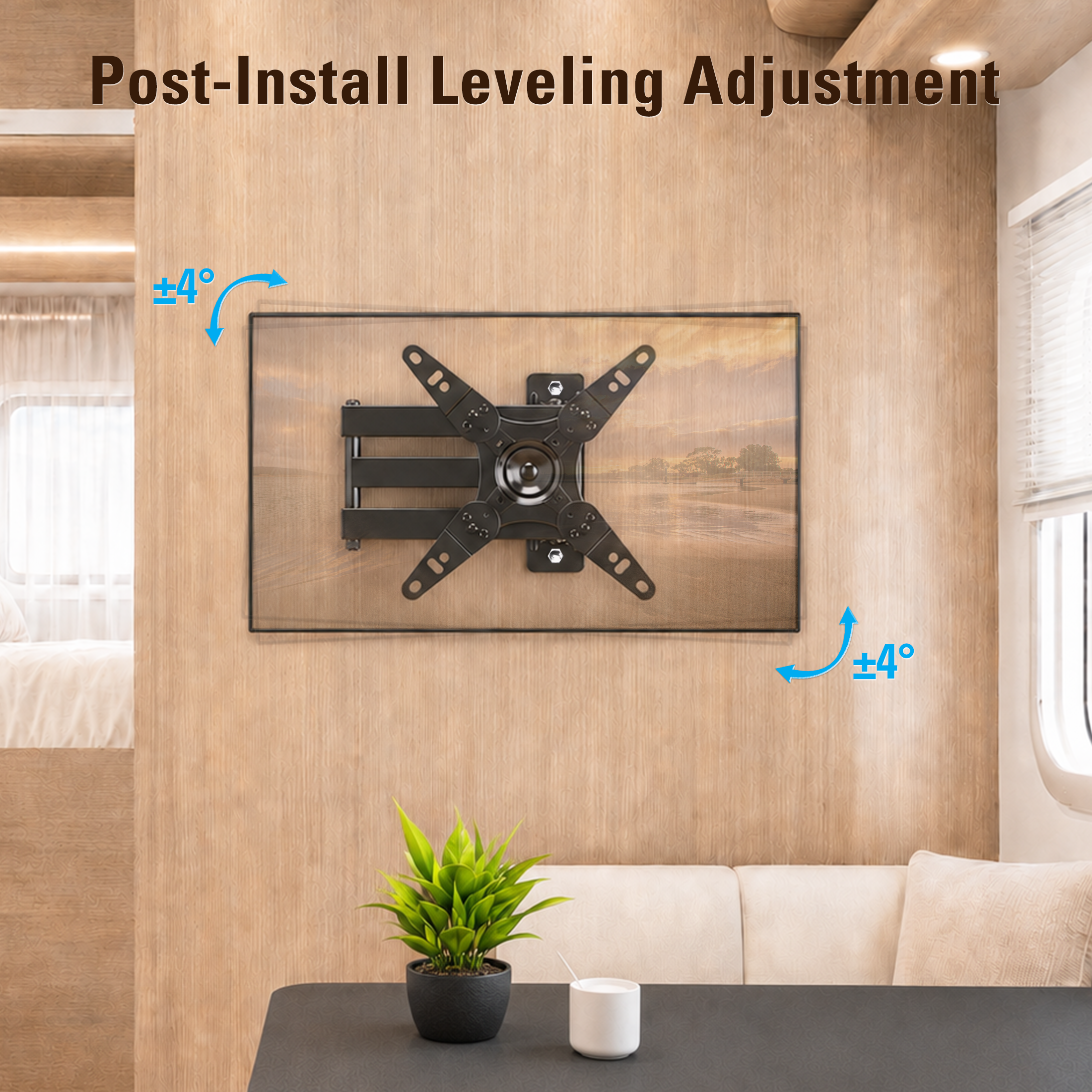 Fitmetal F21203 Full Motion TV Wall Mount for 13-43 Inch TVs & Monitors, Swivel Tilt Extension TV Mount Bracket with 360° Rotation, Articulating Arms, Max VESA 200x200mm, Supports Up to 33 lbs