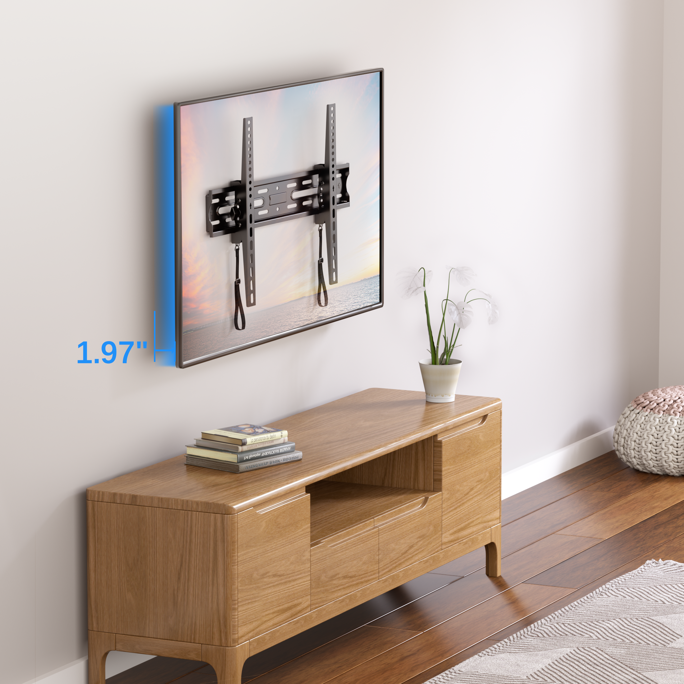 Fitmetal Large Tilt TV Wall Mount for 32" to 86" TVs, Holds up to 99 lbs，Max VESA 400x400mm F24904