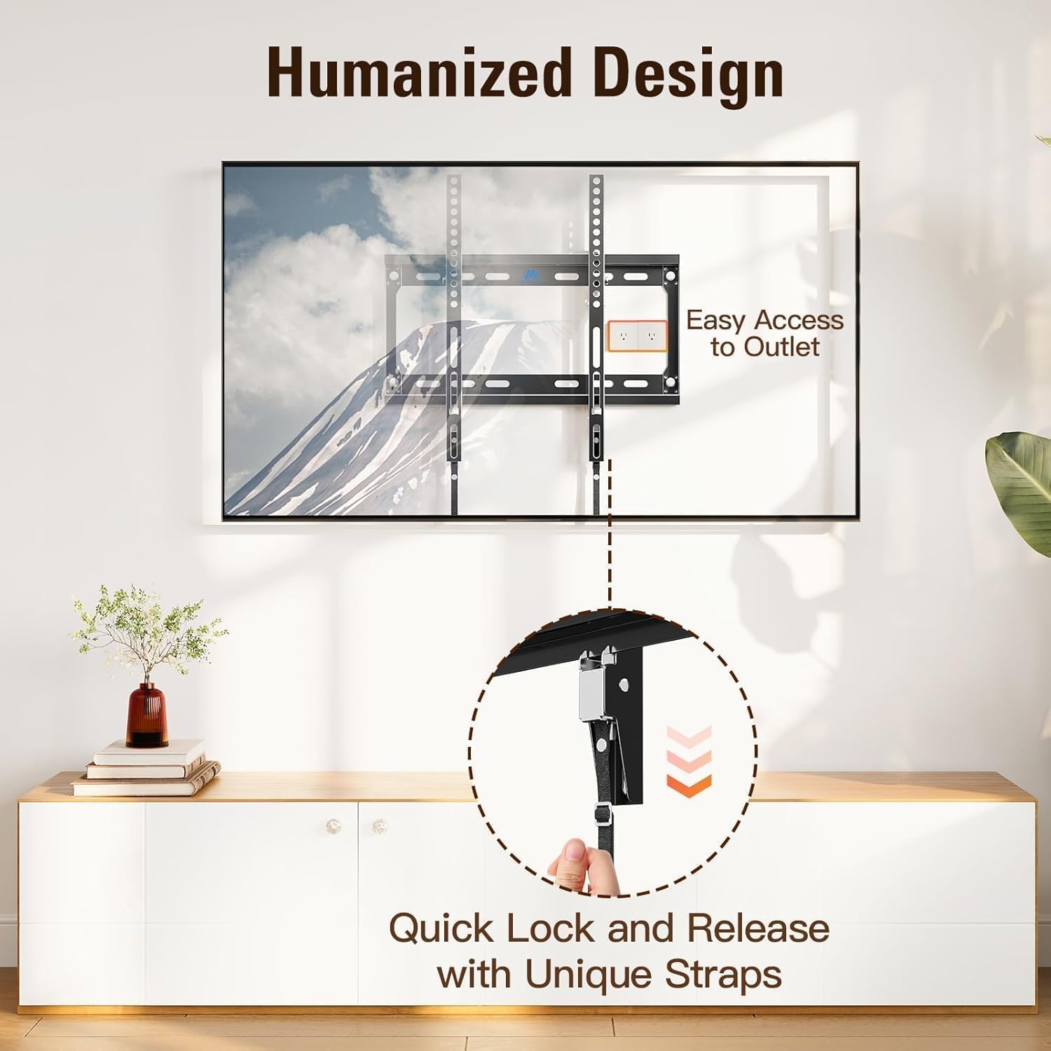 Mounting Dream Tilt TV Wall Bracket for 26-60" TV Max VESA 400x400mm 40kg MD2268-MK-02