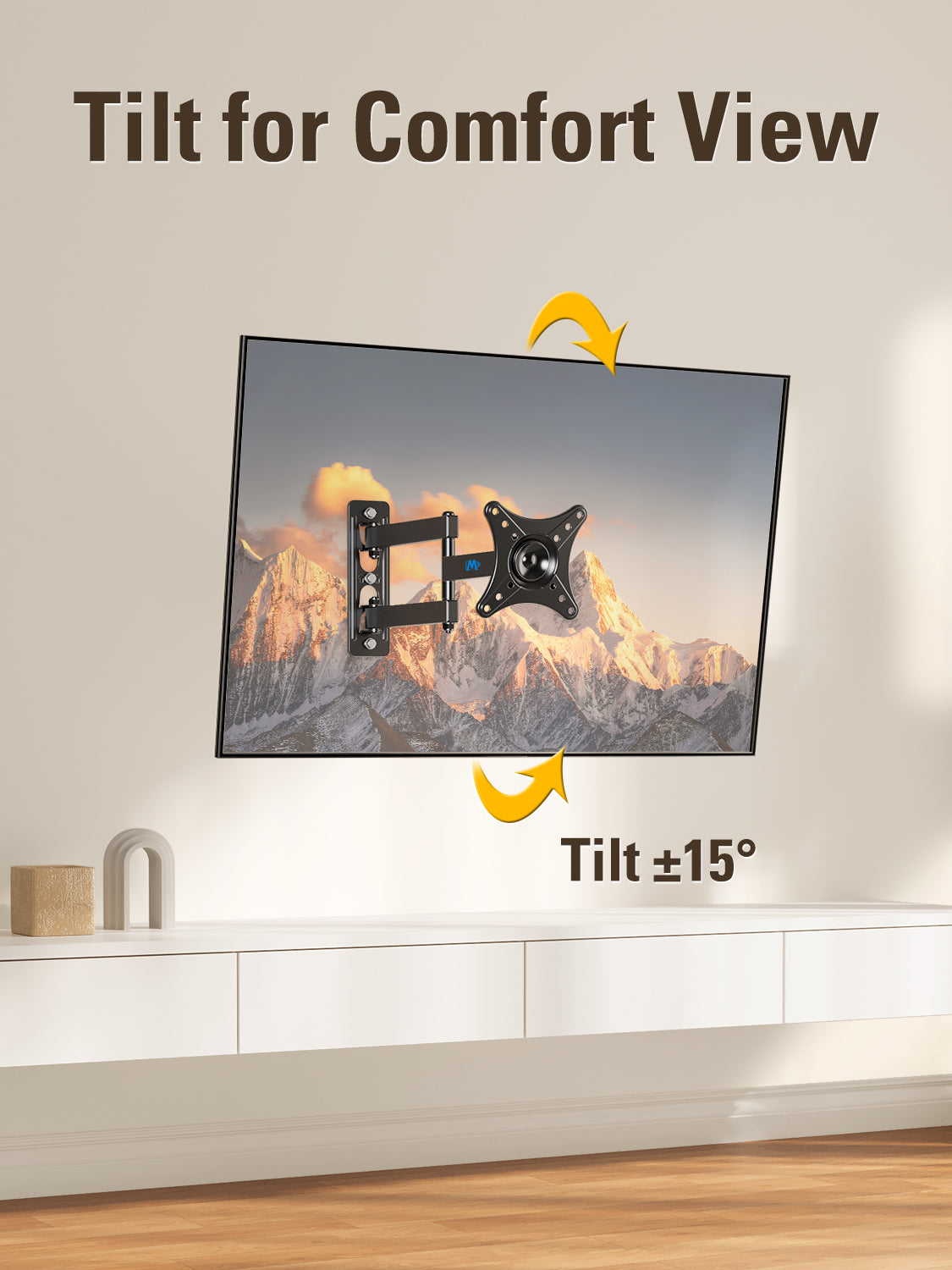 Mounting Dream Monitor Wall Mount fit 10-26" TV 15kg, VESA 50x50-100x100mm | VESA Wall Mount, TV Wall Bracket, Swivel Tilt Rotate, Full Motion Monitor Arm MD2463-02