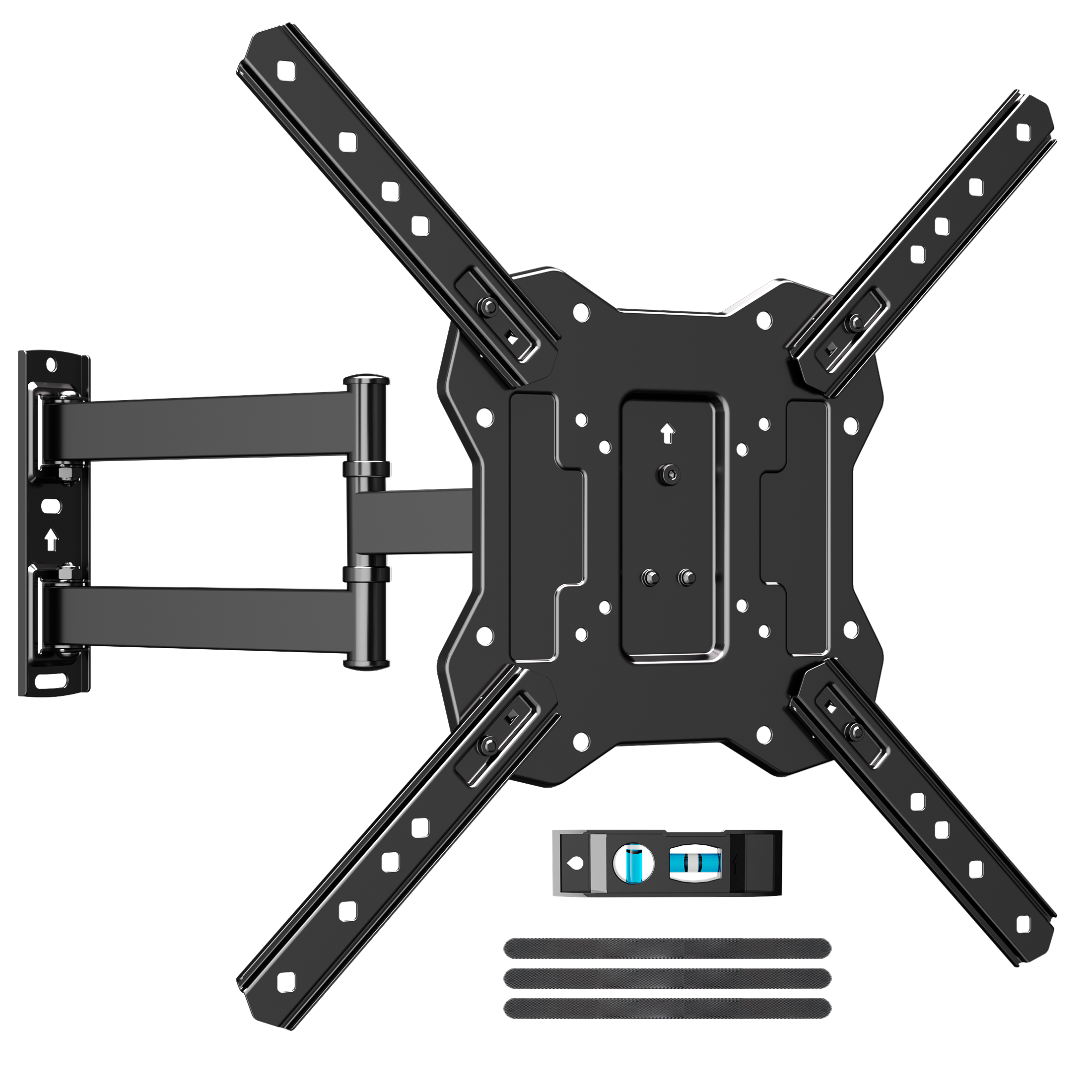 FitMetal Full Motion TV Wall Mount with Swivel Arm for 26-65 inch TVs, Max VESA 400x400mm，Holds up to 77 lbs F24202
